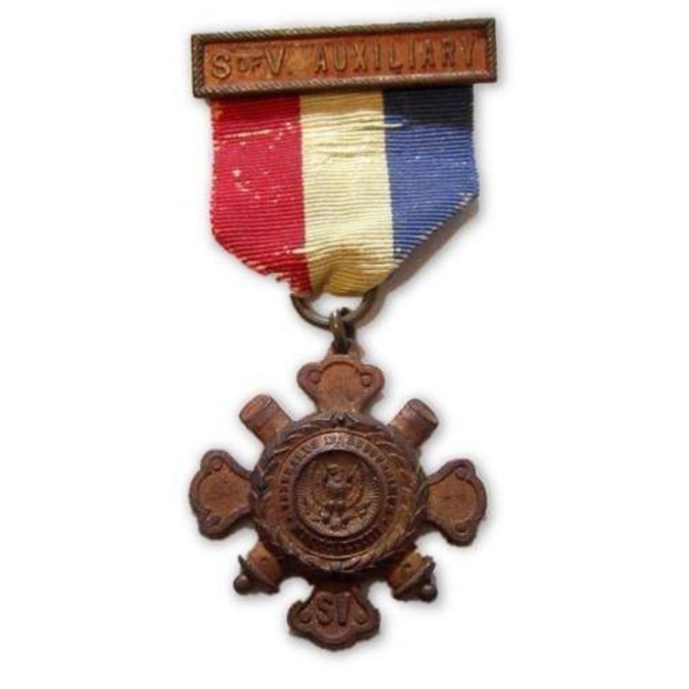 Antique Sons‎ of Union Veterans Auxiliary S of V Medal Civil War Fraternal Pin